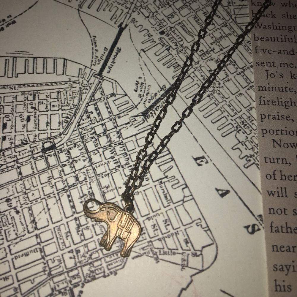 Handmade Brass Elephant Necklace